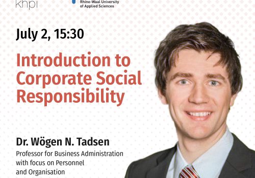 Запрошуємо вас на гостьову лекцію німецького професора Вьогена Тадсена на тему “Вступ до корпоративної соціальної відповідальності”