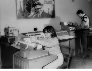 Students perform calculations on the Nairi-2 computer center
