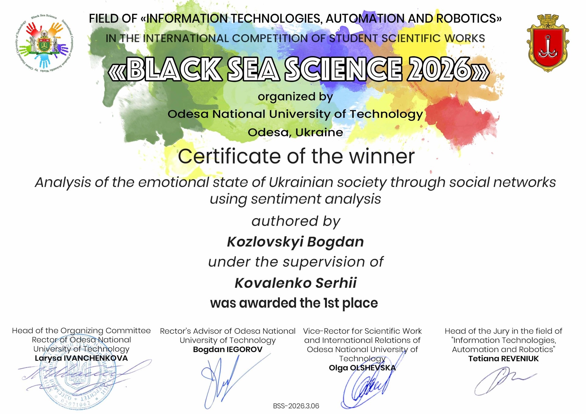 Black Sea Science 2026
